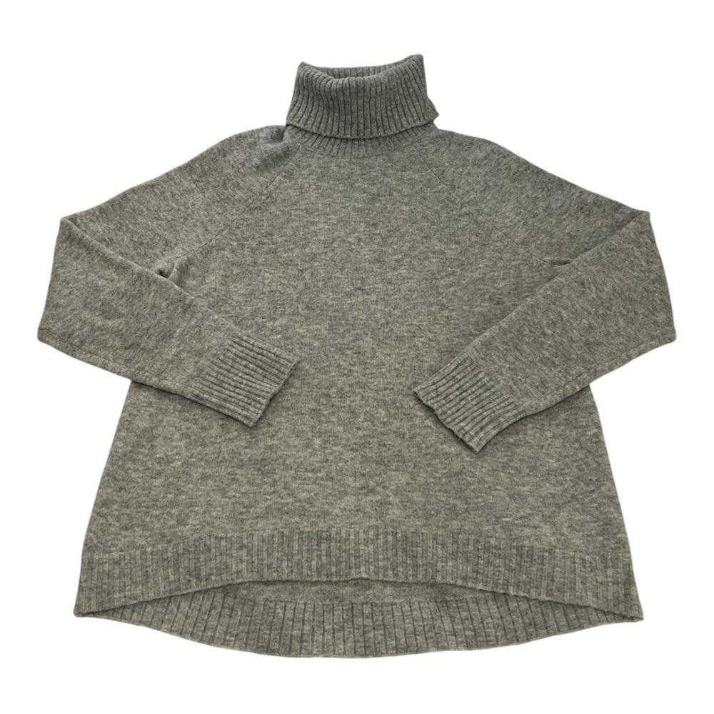 J.Crew Turtleneck Sweater in Supersoft Yarn Women’s Small Gray Wool AF023